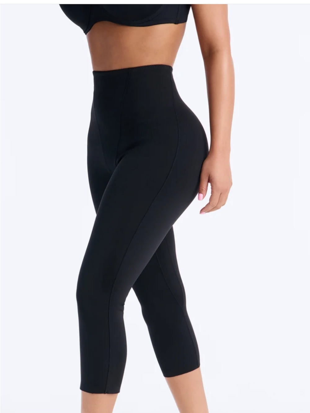Fashion Nova Black High-Waist Capri Sculpting Leggings